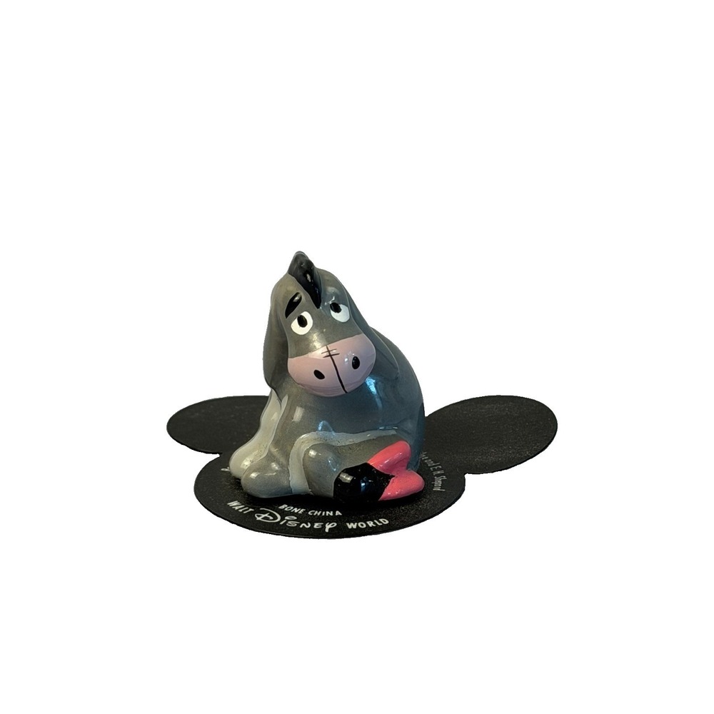 Disney Store Eeyore Bone China Figure Disney Vintage Miniature 1.5"